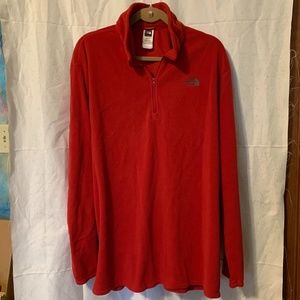 The North Face Men's Red Half Zip Fleece XXL
